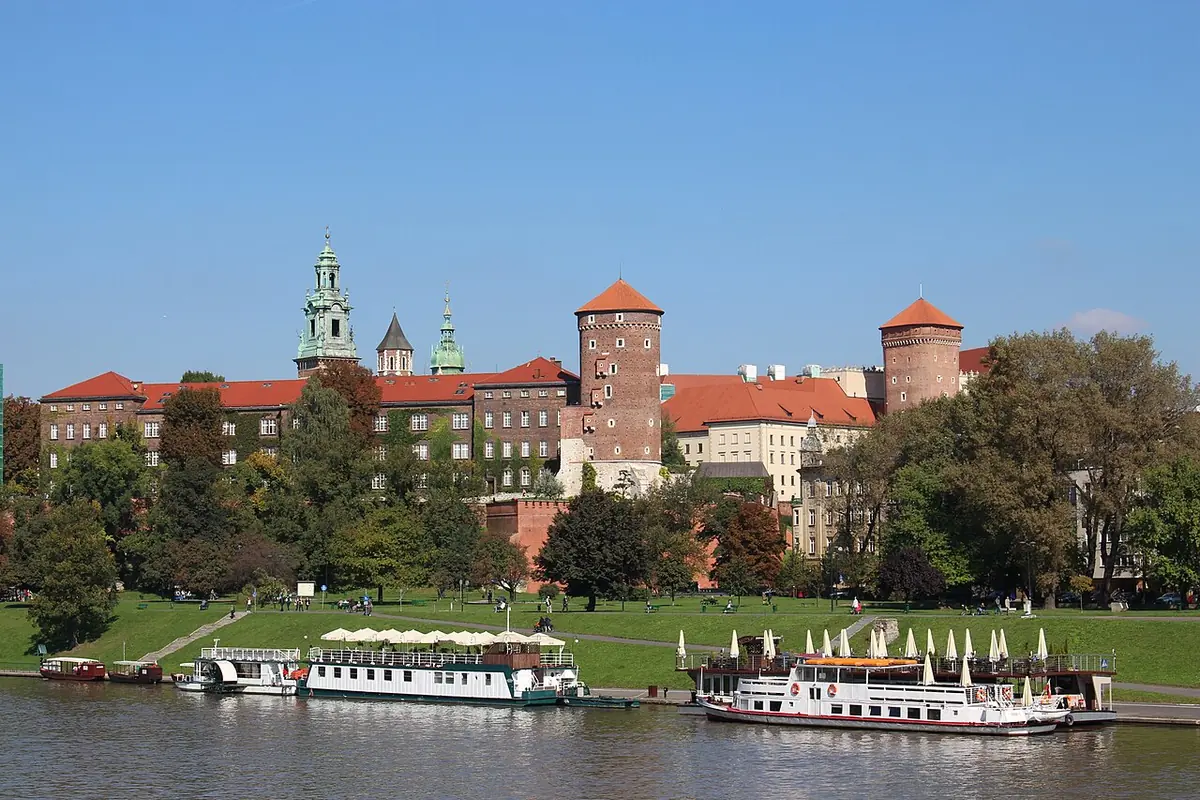 Wawel Castle rising above the cave the legend describes