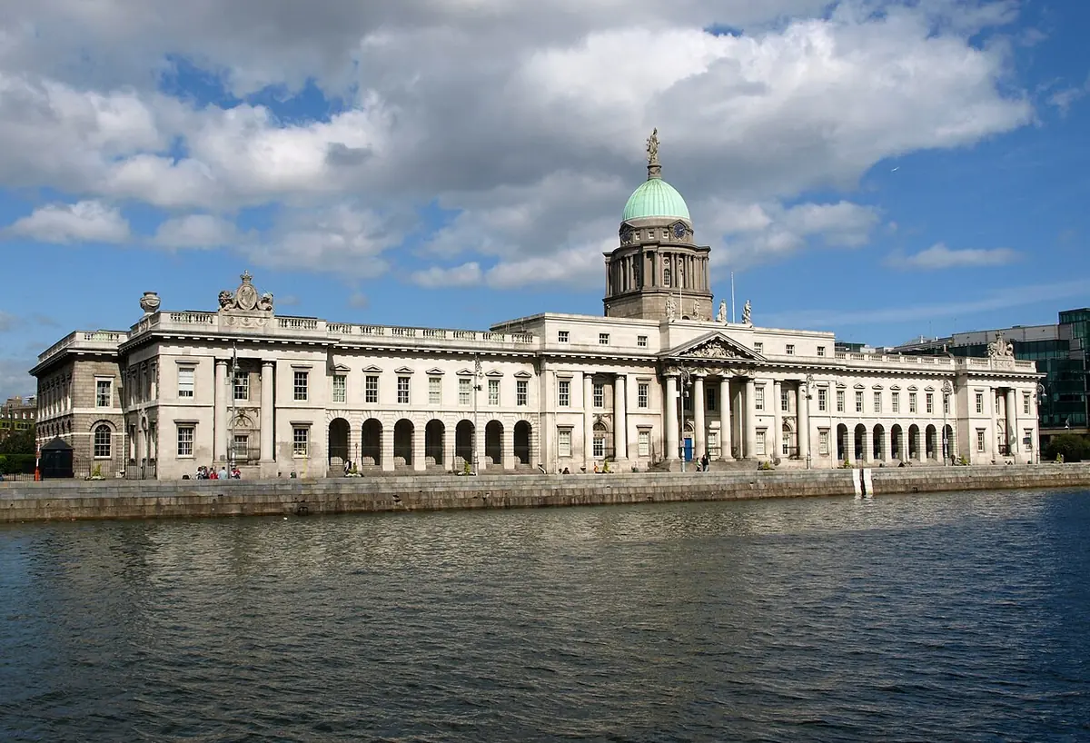 The Custom House on the north bank of the Liffey