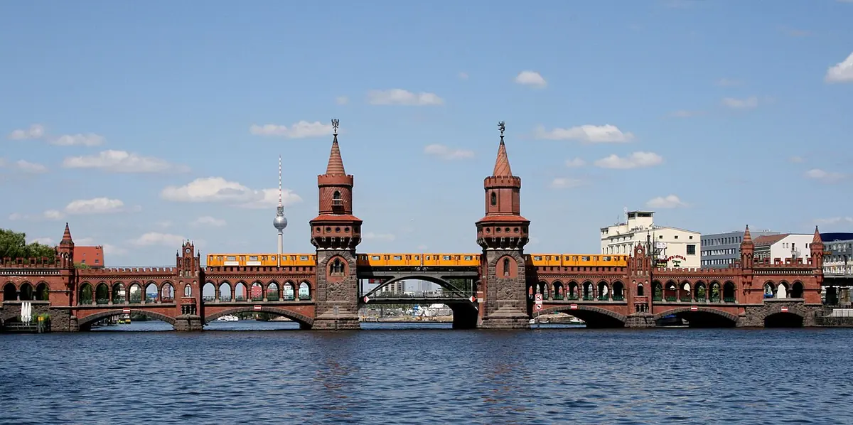 The red-brick towers of the Oberbaumbrücke