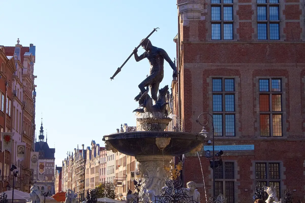Neptune's Fountain in Gdańsk